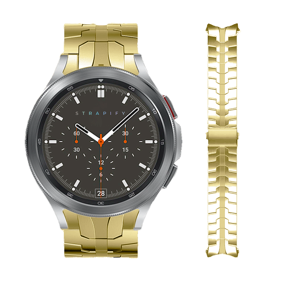 [Galaxy Watch 47] Fitted Steel Bracelet Armour Gold