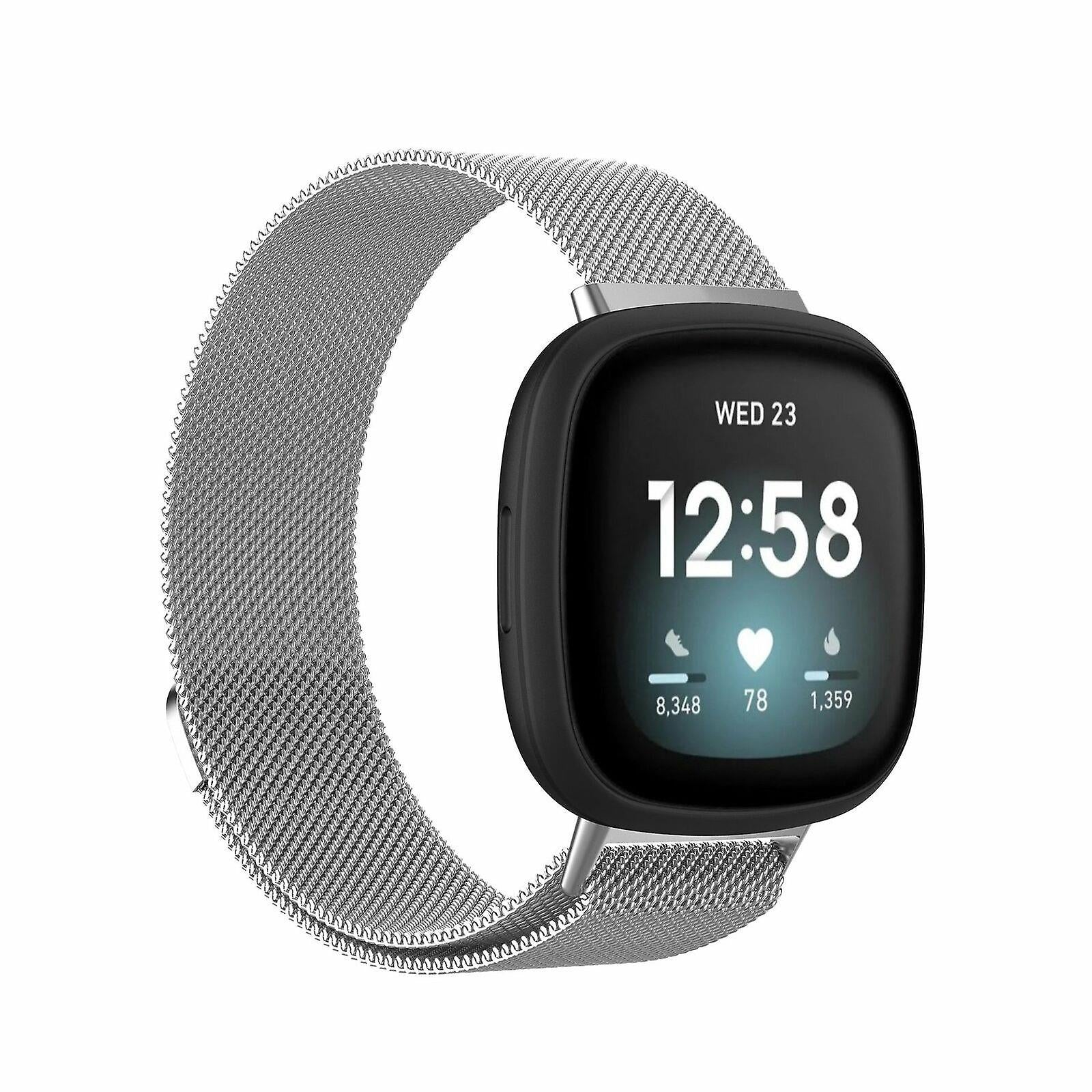 Fitbit versa gray silver online