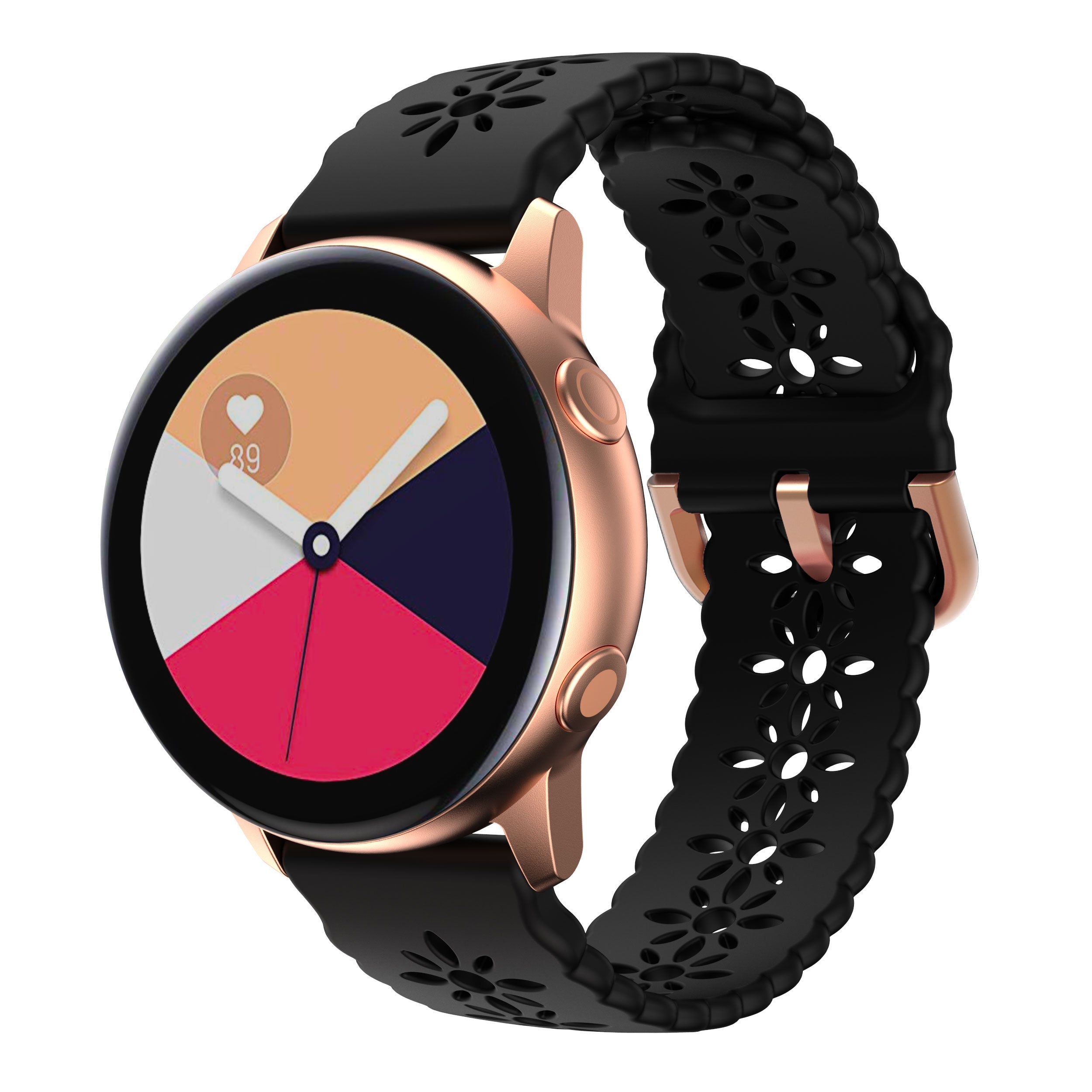 [Galaxy Watch 7 Ultra] Floral Silicone [Rose Gold Hardware]