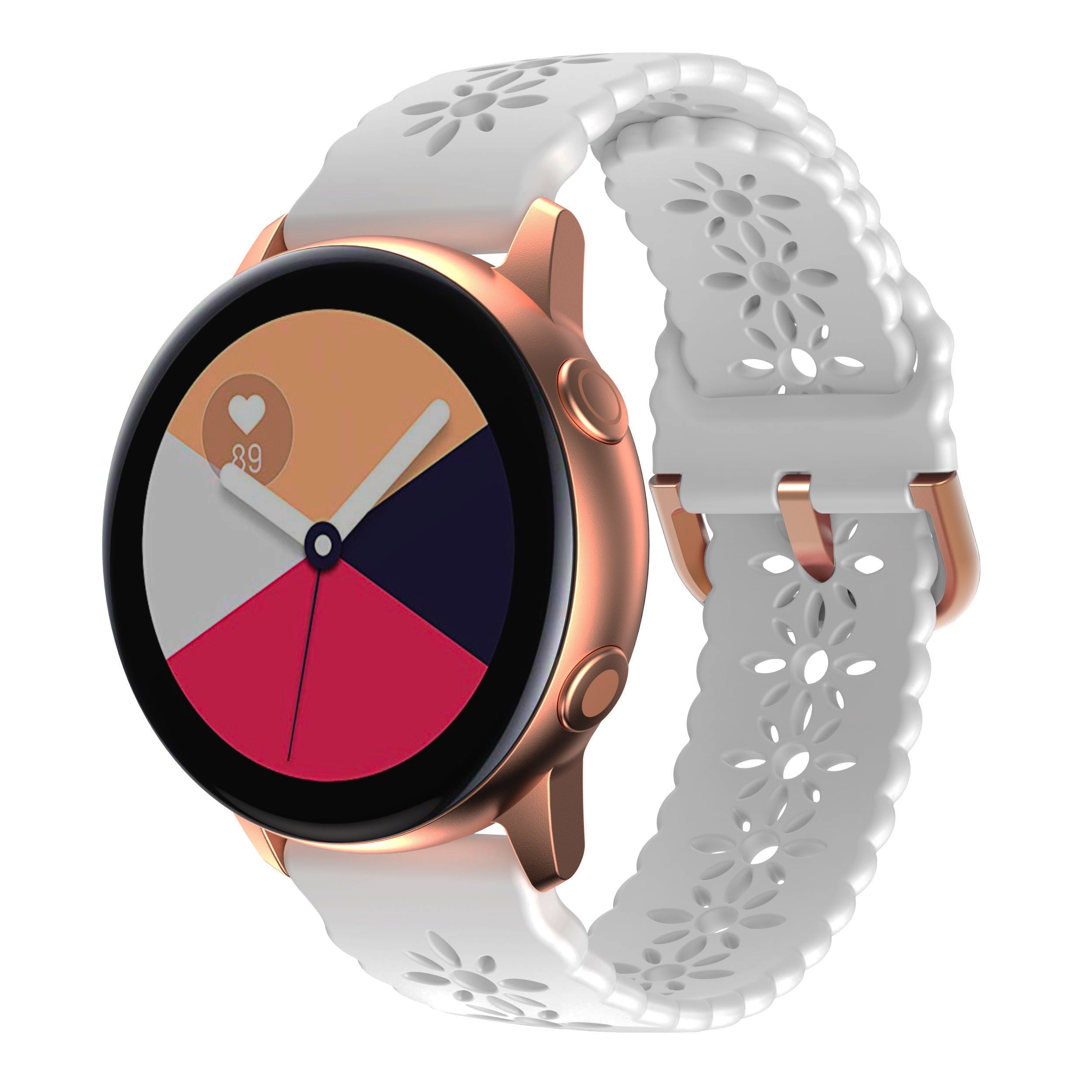 [Galaxy Watch 7 Ultra] Floral Silicone [Rose Gold Hardware]