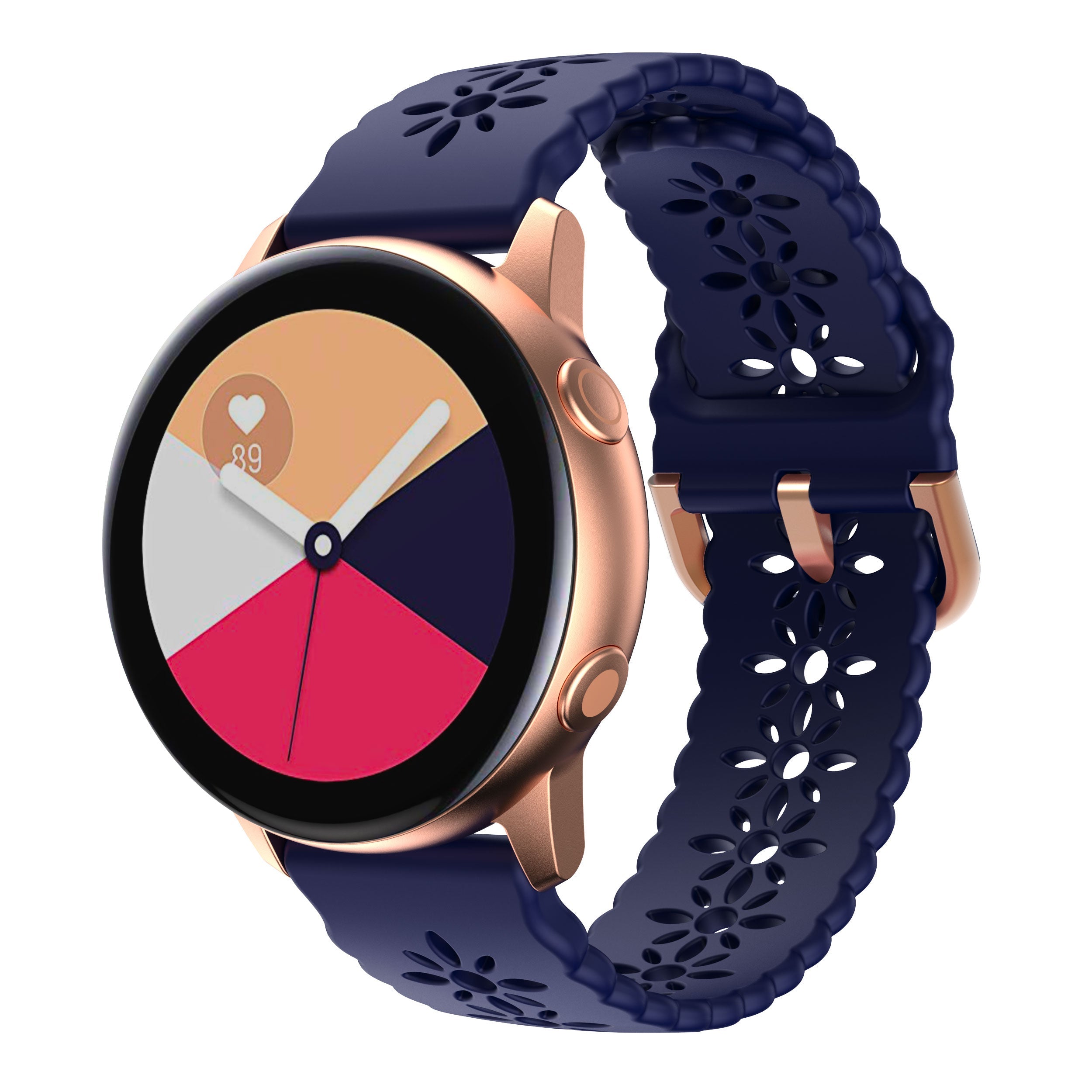 [Galaxy Watch 7 Ultra] Floral Silicone [Rose Gold Hardware]