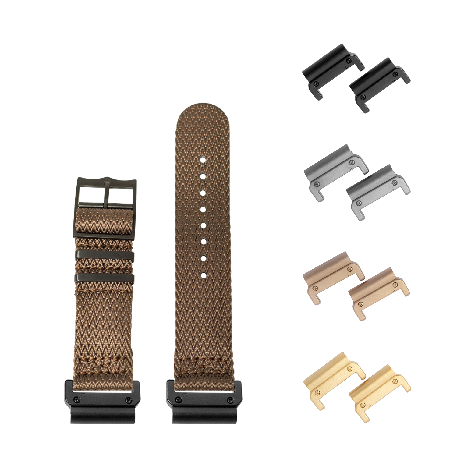 [QuickFit] Sharktooth Militex - Stealth Brown [Black Hardware] 26mm