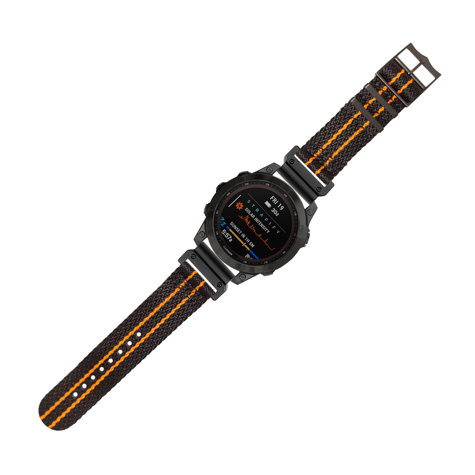 [QuickFit] Sharktooth Militex - Stealth Black/Orange [Black Hardware] 22mm