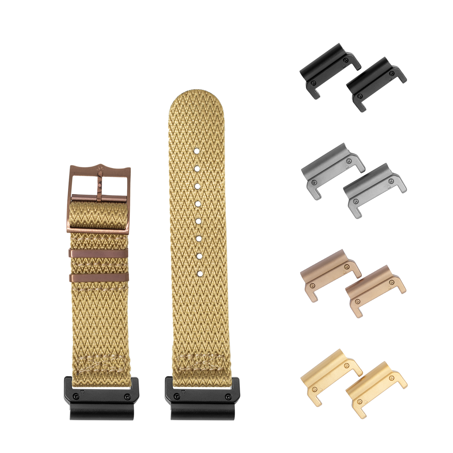 [QuickFit] Sharktooth Militex - Wheat [Bronze Coloured Hardware] 26mm