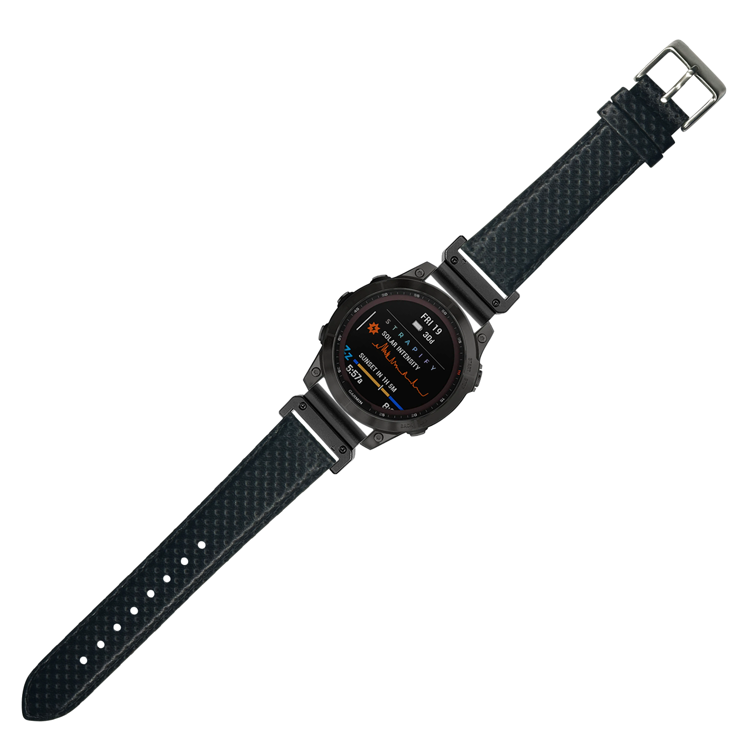 [QuickFit] Perforated Racing Leather Straps - Black 26mm