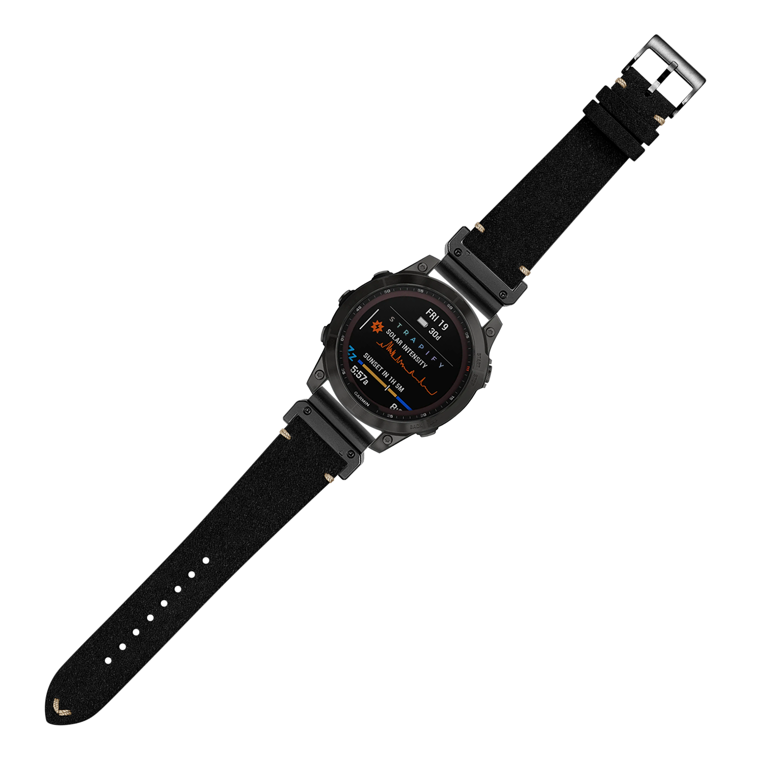 [QuickFit] Alcantara Leather - Vintage  - Black 22mm