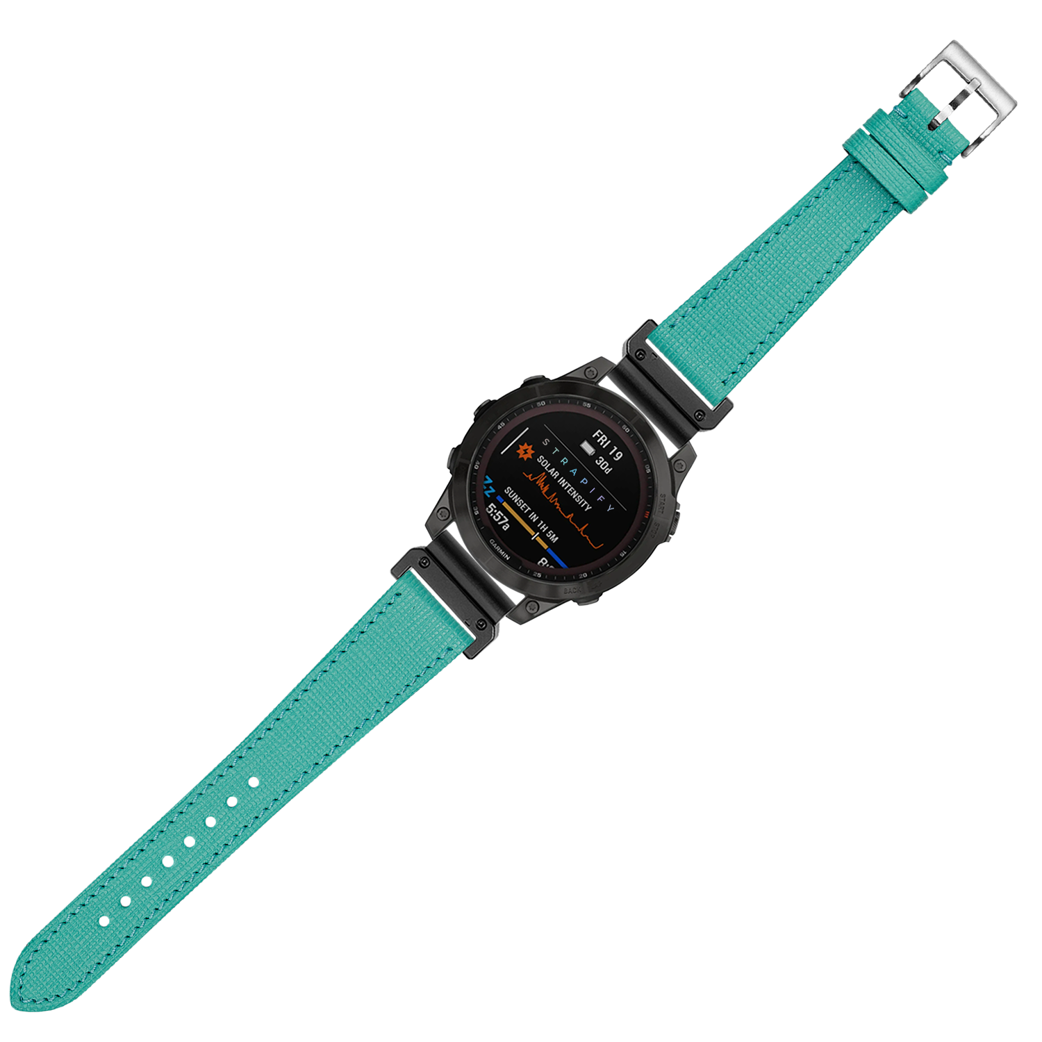 [QuickFit] Chevre Saffiano Leather - Tiffany Blue 22mm