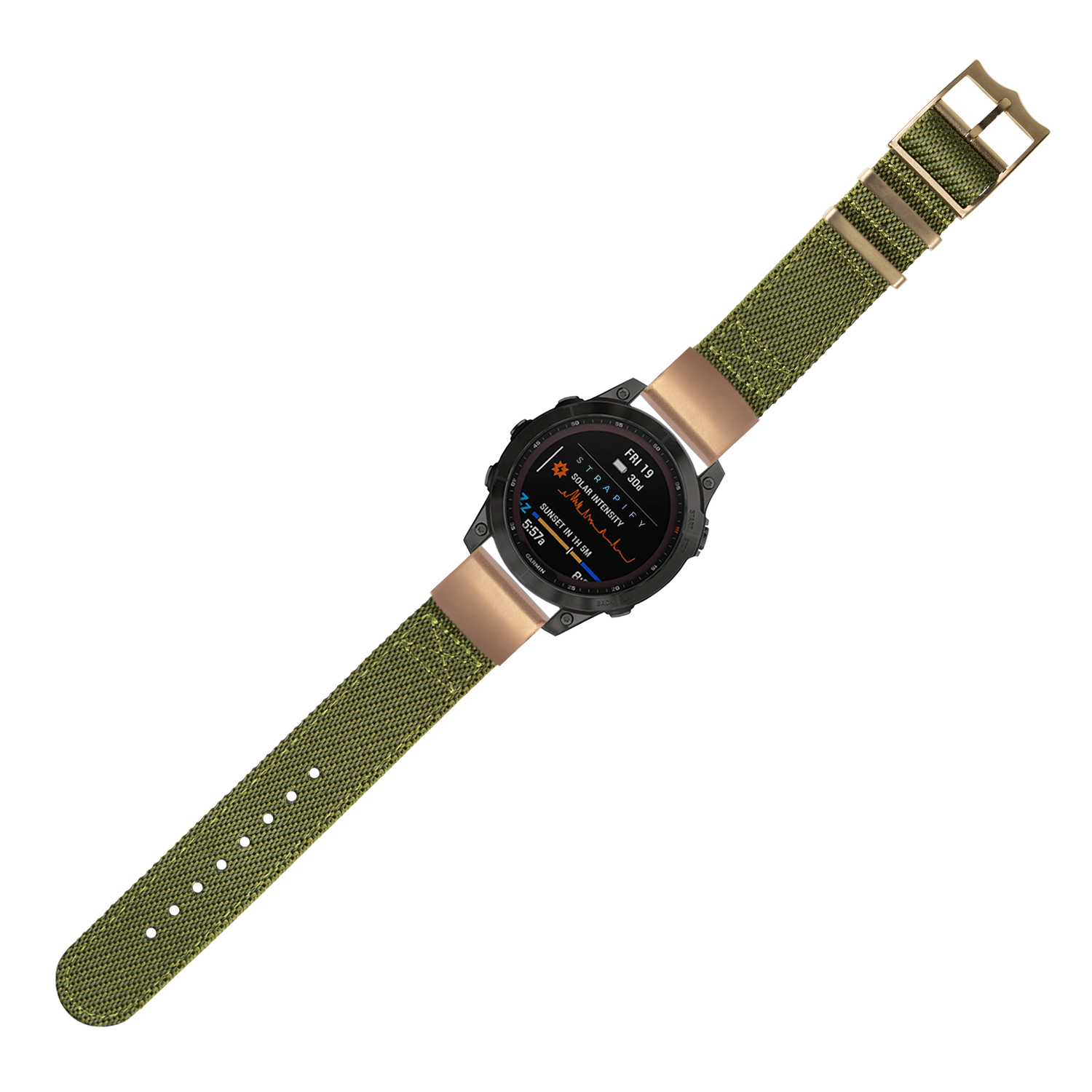 [QuickFit] Cross Militex - Army Green [Rose Gold Hardware] 20mm