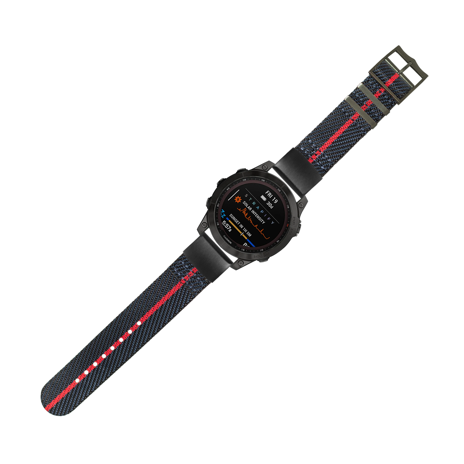 [QuickFit] Cross Militex - Night Blue / Red [Black Hardware] 20mm