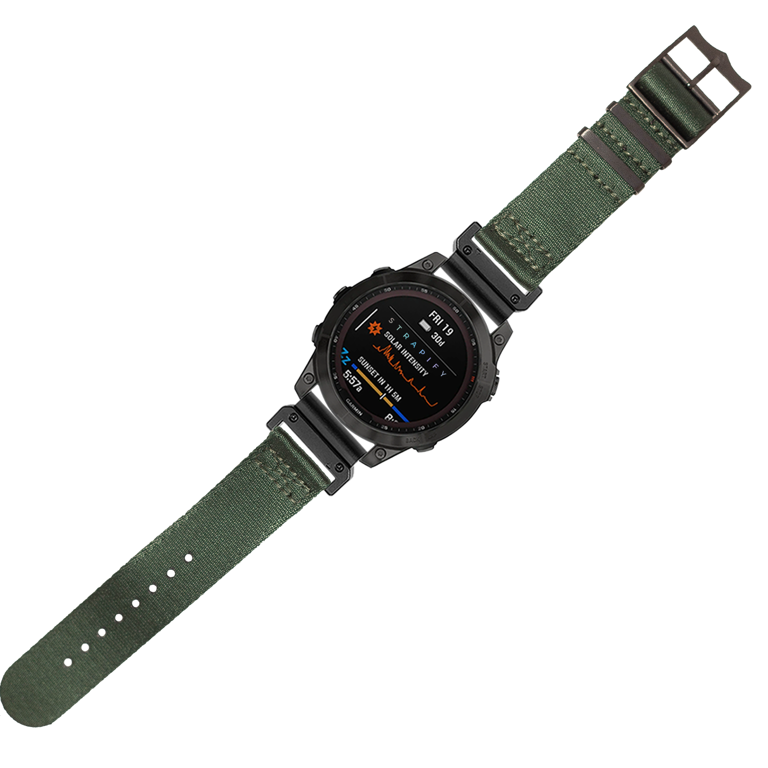 [QuickFit] Ultra Militex - Forest Green [Black Hardware] 22mm