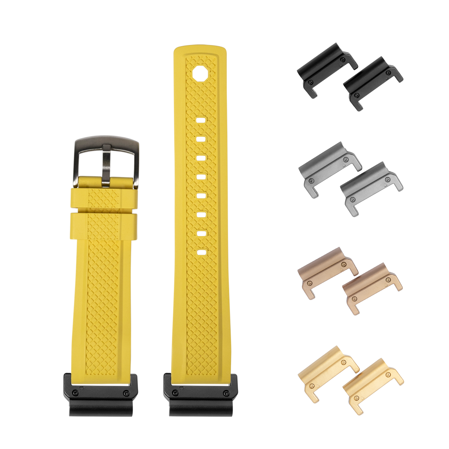 [QuickFit] GridLock FKM Rubber - Yellow 26mm