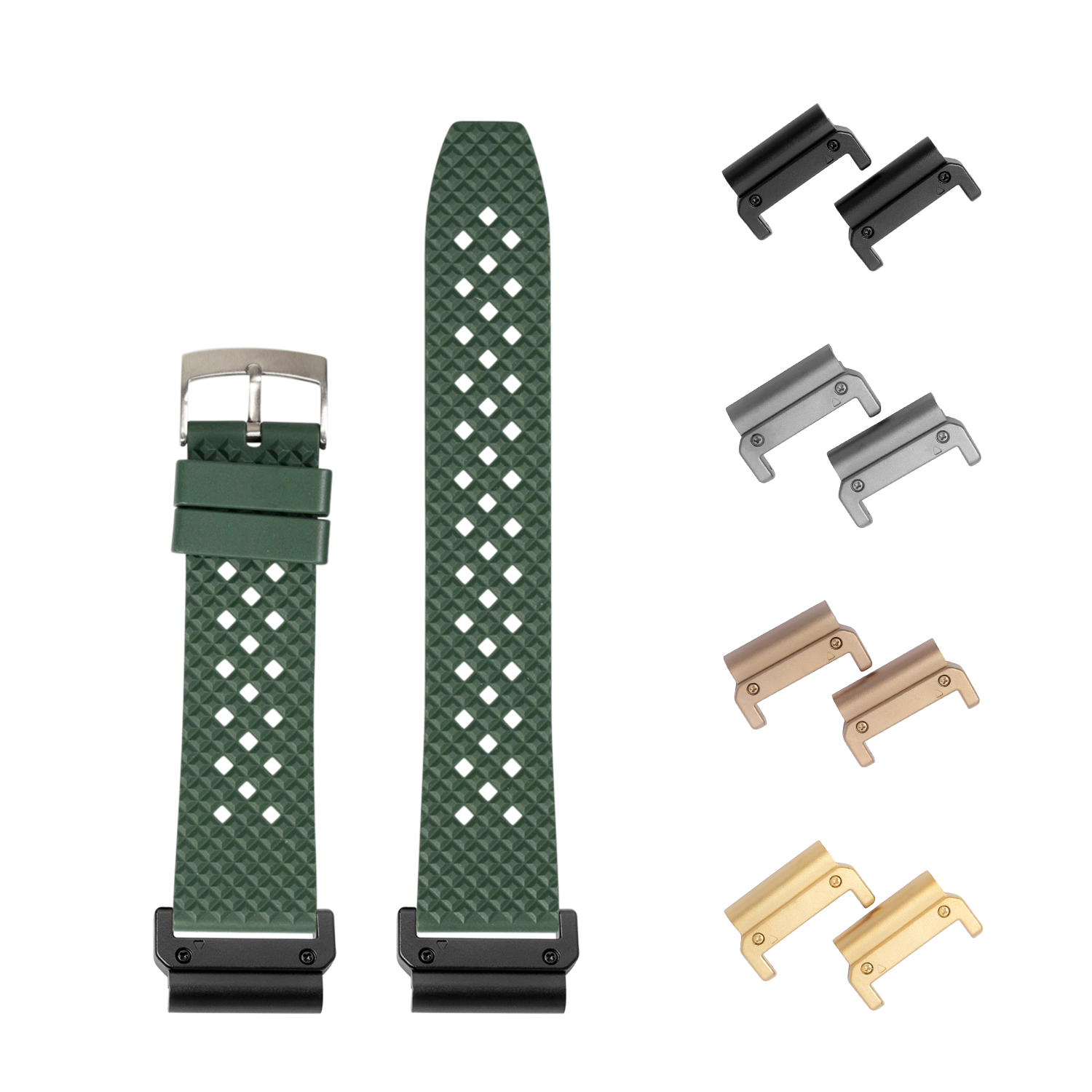 [QuickFit] King Honeycomb FKM Rubber - Green 22mm