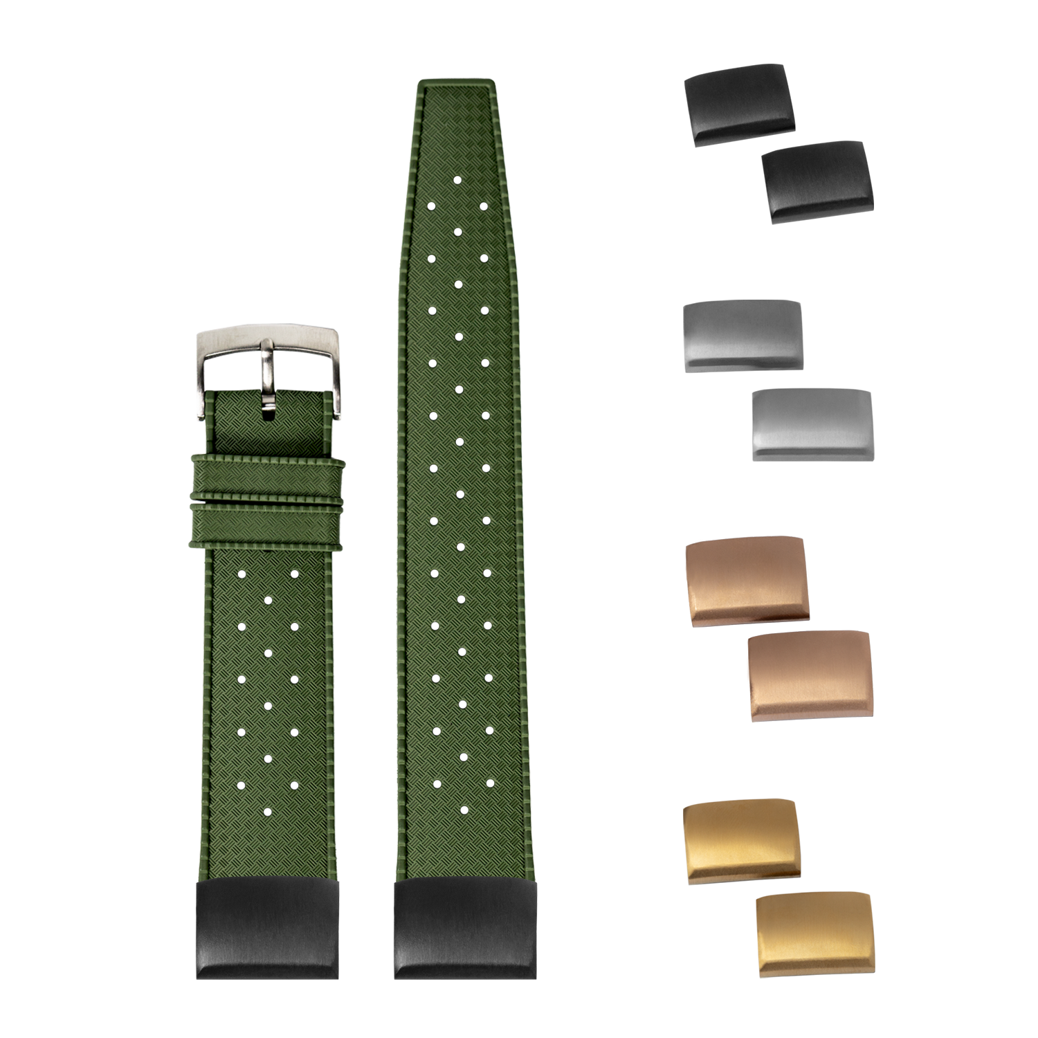 [QuickFit] King Tropic FKM Rubber - Forest Green 20mm