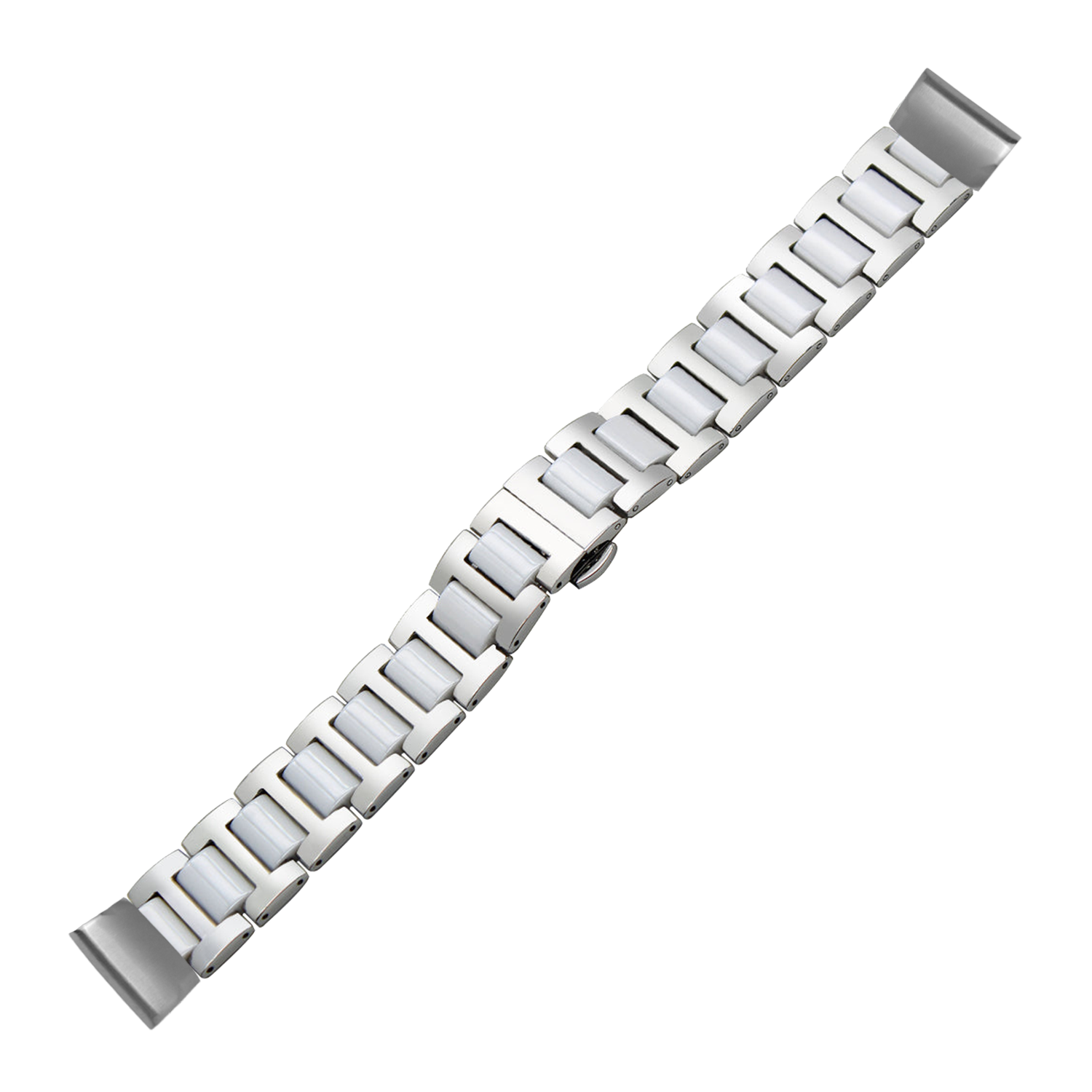 [QuickFit] Ceramic Bracelet - Silver / White 20mm