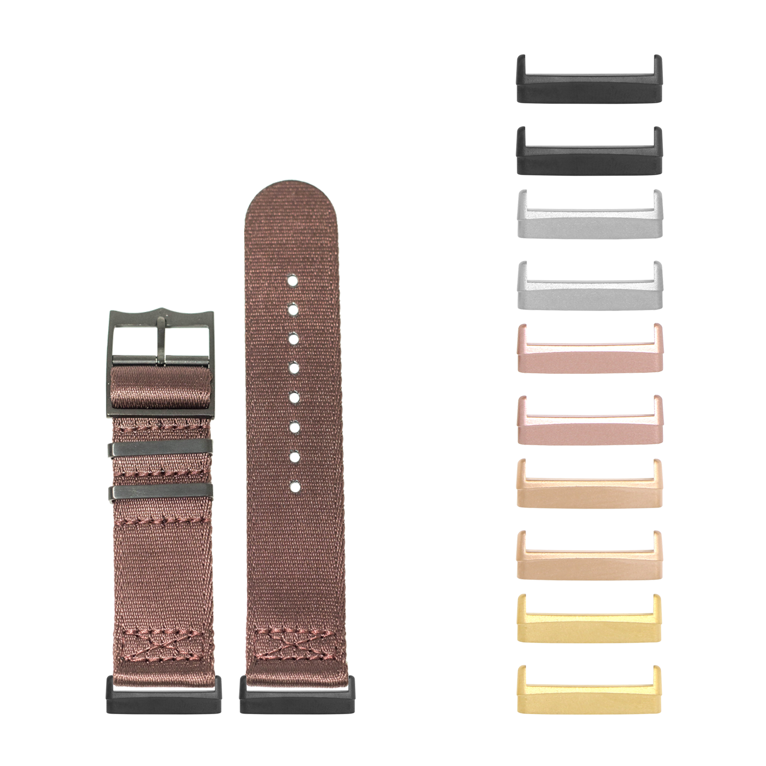 [Fitbit Versa 3 & 4/Sense 1 & 2] Ultra Militex - Stealth Brown [Black Hardware]