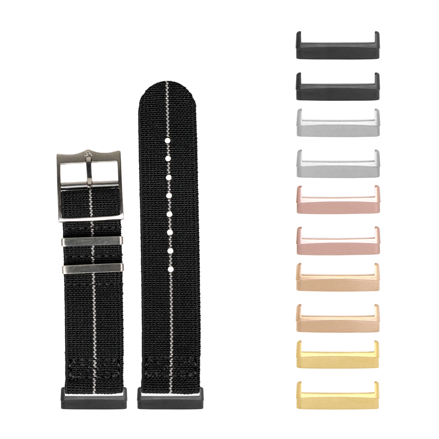 [Fitbit Versa 3 & 4/Sense 1 & 2] ElastoFlex - Black/Grey