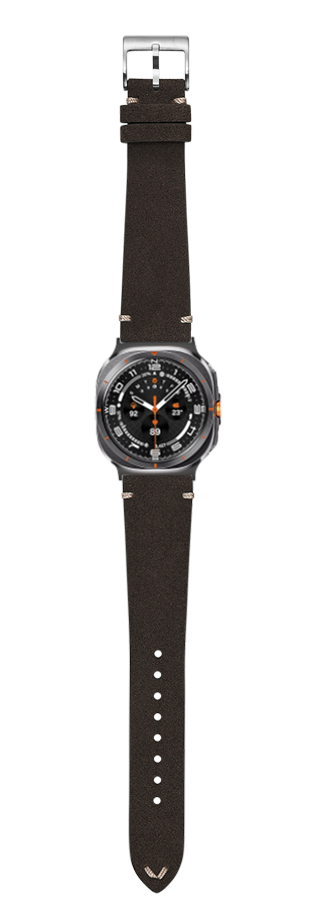 [Galaxy Watch 7 Ultra] Alcantara Leather - Vintage - Dark Brown