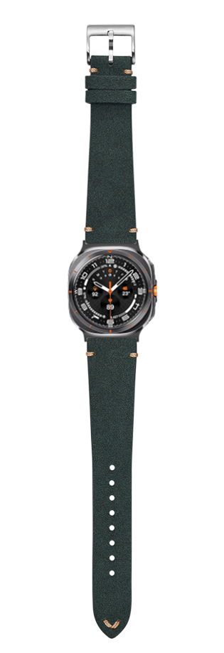 [Galaxy Watch 7 Ultra] Alcantara Leather - Vintage - Forest Green