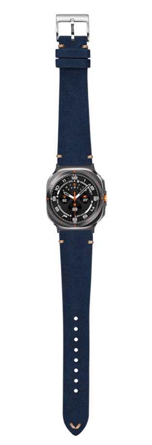 [Galaxy Watch 7 Ultra] Alcantara Leather - Vintage - Navy Blue