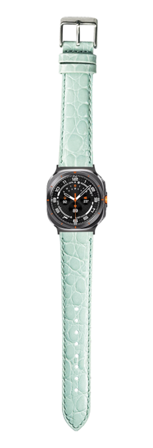 [Galaxy Watch 7 Ultra] Alligator Leather - Light Tiffany Blue