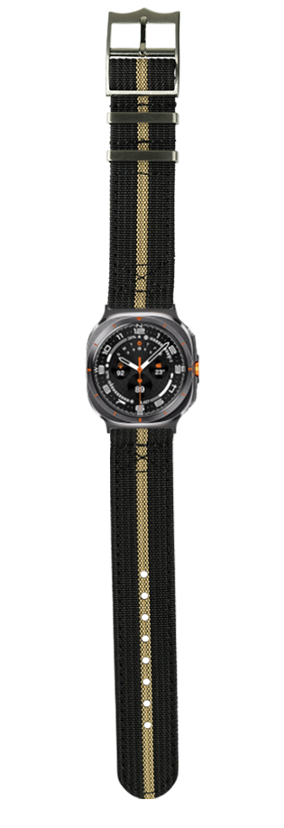 [Galaxy Watch 7 Ultra] Alpha Militex - Black / Wheat Stripe