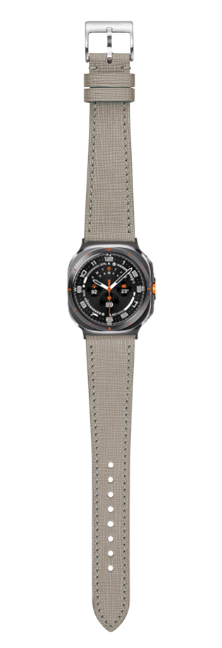 [Galaxy Watch 7 Ultra] Chevre Saffiano Leather - Taupe Grey