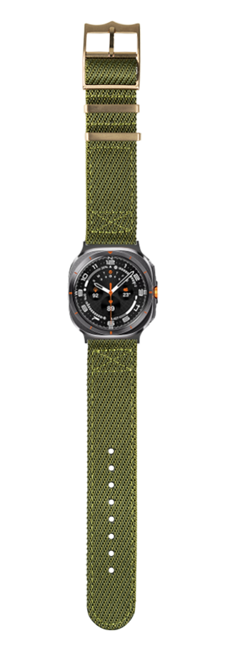 [Galaxy Watch 7 Ultra] Cross Militex - Army Green [Rose Gold Hardware]