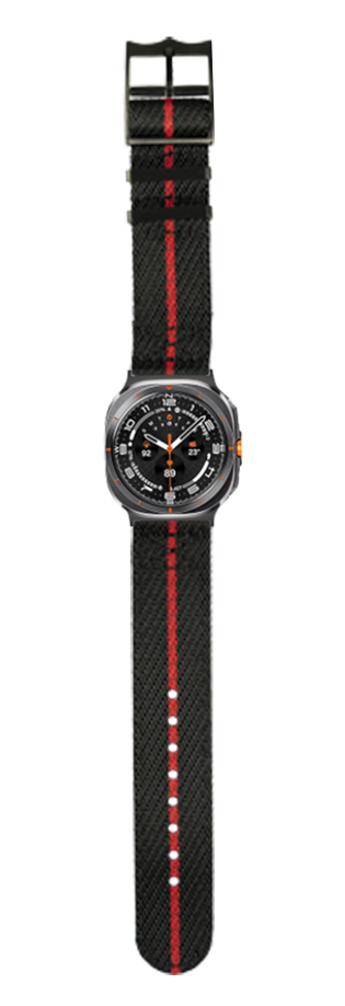 [Galaxy Watch 7 Ultra] Cross Militex - Black / Red [Black Hardware]