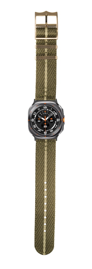 [Galaxy Watch 7 Ultra] Cross Militex - Olive Green / Wheat