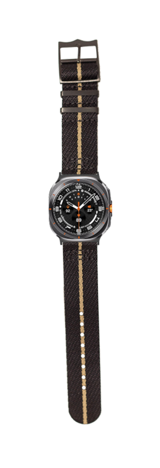 [Galaxy Watch 7 Ultra] Cross Militex - Stealth Black / Wheat [Black Hardware]