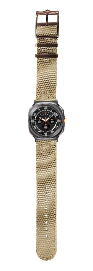 [Galaxy Watch 7 Ultra] Cross Militex - Wheat [Bronze Coloured Hardware]