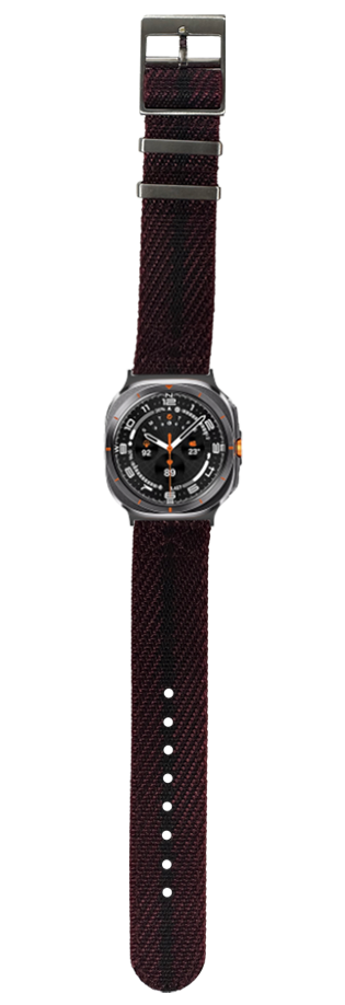 [Galaxy Watch 7 Ultra] Cross Militex - Wine Red / Black