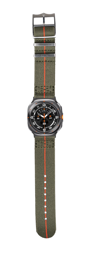 [Galaxy Watch 7 Ultra] ElastoFlex - Army Green/Red