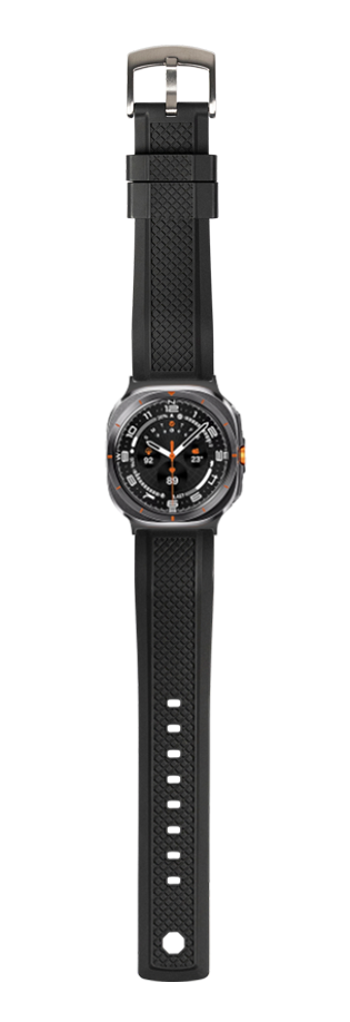 [Galaxy Watch 7 Ultra] GridLock FKM Rubber - Black