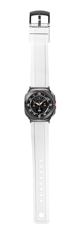 [Galaxy Watch 7 Ultra] GridLock FKM Rubber - White