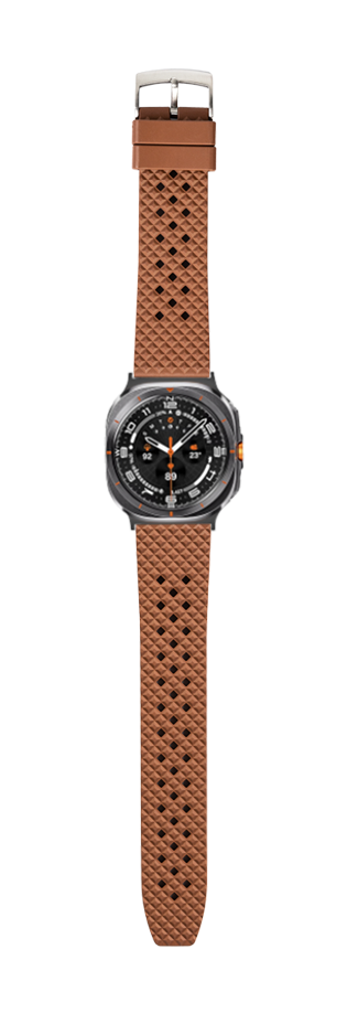 [Galaxy Watch 7 Ultra] King Honeycomb FKM Rubber - Brown