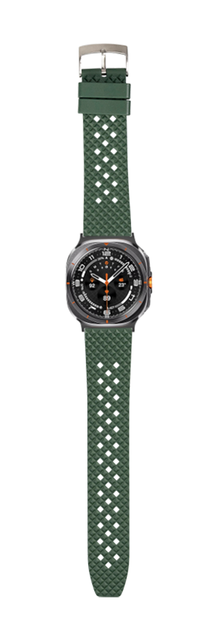 [Galaxy Watch 7 Ultra] King Honeycomb FKM Rubber - Green