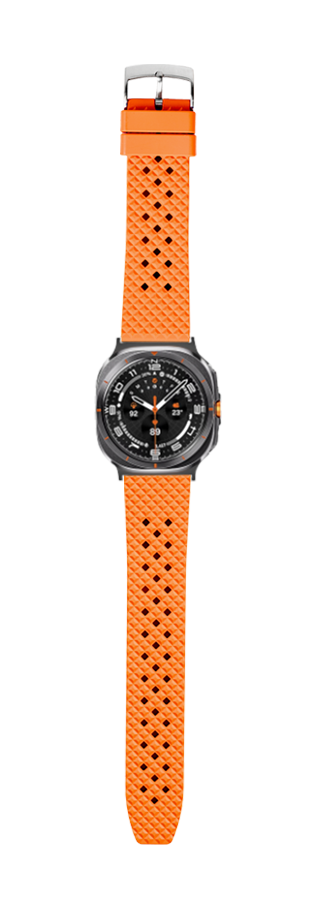 [Galaxy Watch 7 Ultra] King Honeycomb FKM Rubber - Orange