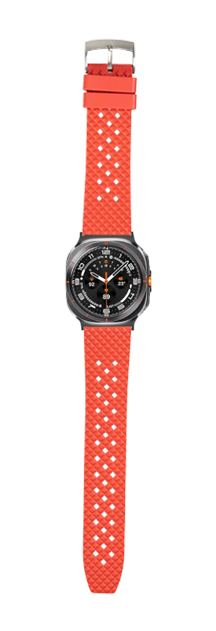 [Galaxy Watch 7 Ultra] King Honeycomb FKM Rubber - Red