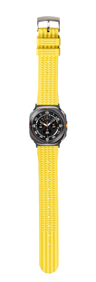 [Galaxy Watch 7 Ultra] King Waffle FKM Rubber - Banana Yellow