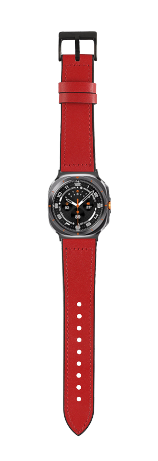 [Galaxy Watch 7 Ultra] Leather Hybrid - Red