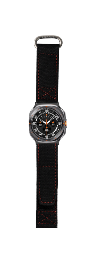 [Galaxy Watch 7 Ultra] Military Velcro - Black/Red