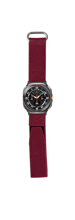 [Galaxy Watch 7 Ultra] Military Velcro - Wine Red