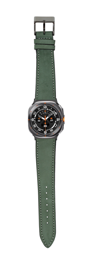 [Galaxy Watch 7 Ultra] Nubuck Leather - Mint Green | White Stitching