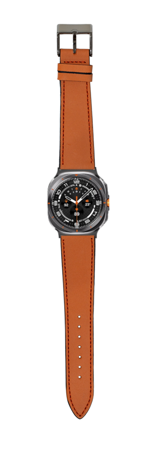 [Galaxy Watch 7 Ultra] Nubuck Leather - Sunburst Orange