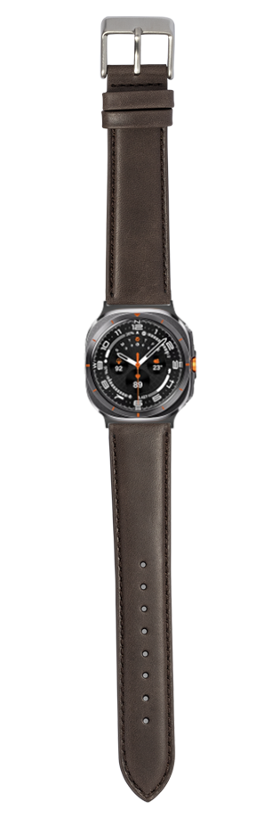 [Galaxy Watch 7 Ultra] Padded Leather - Dark Brown