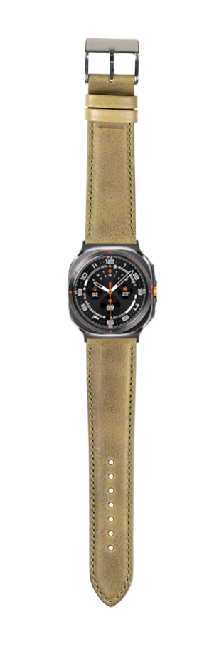 [Galaxy Watch 7 Ultra] Padded Leather - Olive Green