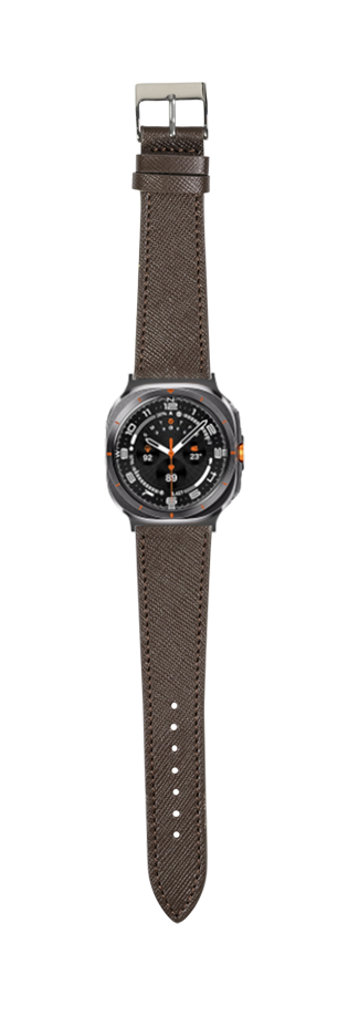 [Galaxy Watch 7 Ultra] Saffiano Leather - Dark Brown