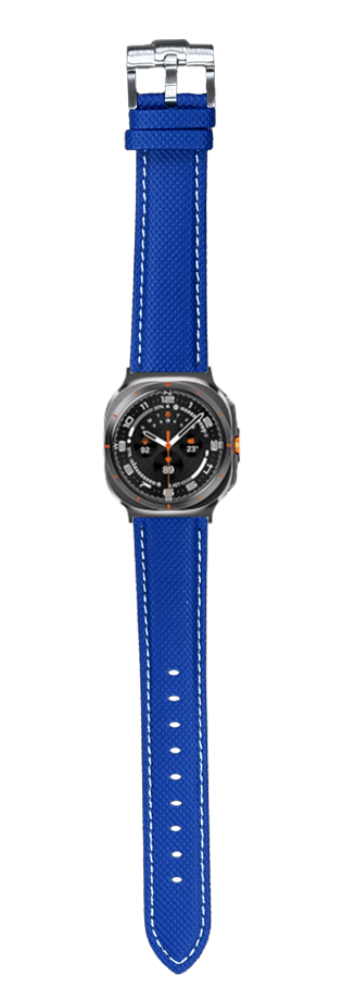 [Galaxy Watch 7 Ultra] Sailcloth - Electric Blue | White Stitching