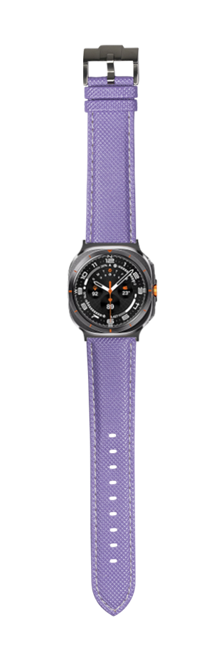 [Galaxy Watch 7 Ultra] Sailcloth - Lavender with White Stitching